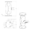 RAM® Universal Double Ball Mount with Two Round Plates - C Size Short - Bilde 2