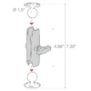 RAM® Double Ball Mount with Two Round Plates - C Size Medium