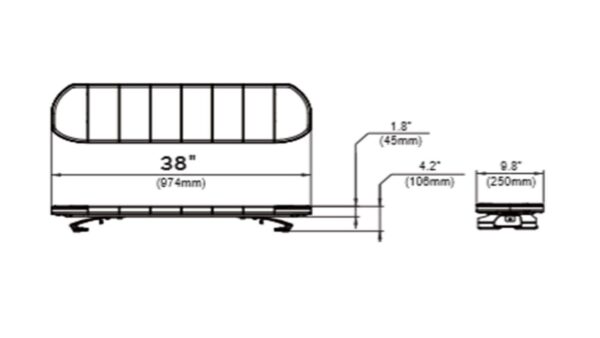 911 SIGNAL SKYLINE AIR LED VARSELLYSBJELKE 98CM
