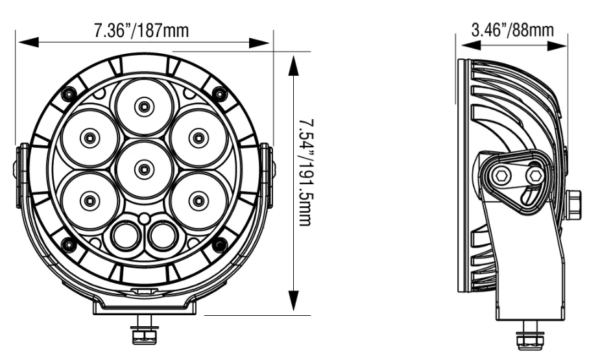 Vision X + Arctic Trucks Cannon Adventure Multi-LED 6,7″ (single)