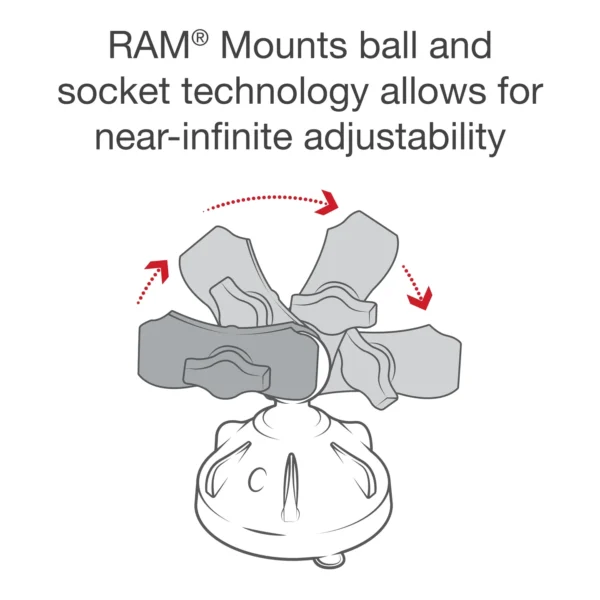 RAM X-Grip® Phone Mount with Low-Profile Suction Cup - Short