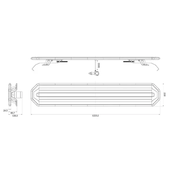 BriodLights Horizon varsellysbjelke 122 cm