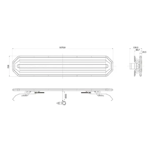 BriodLights Horizon varsellysbjelke 107 cm