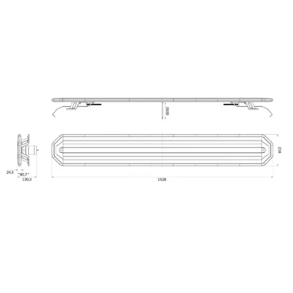 BriodLights Horizon varsellysbjelke 153 cm