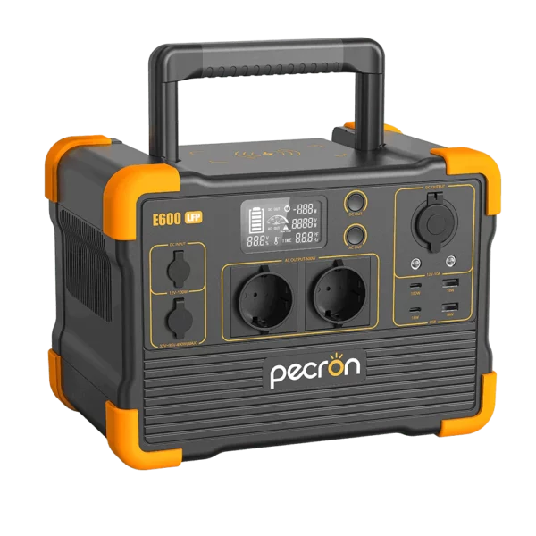 Pecron E600LFP 1200W AC LiFePO4 batteri 614Wh