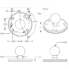RAM Round Plate with Ball for B kule