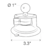 RAM Twist-Lock™ Suction Cup Base with Ball for B kule - Bilde 4