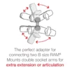 RAM Double Ball Adapter for B kule - Bilde 3