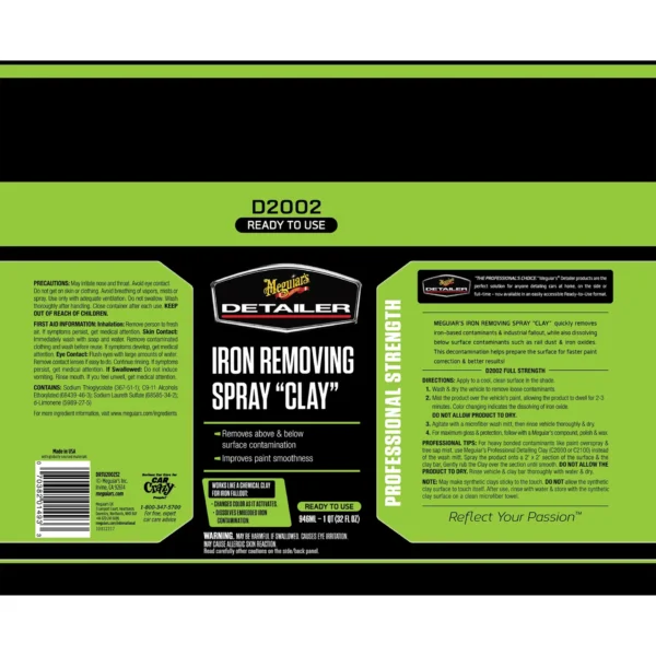 Meguiar's Iron Removing Spray Clay