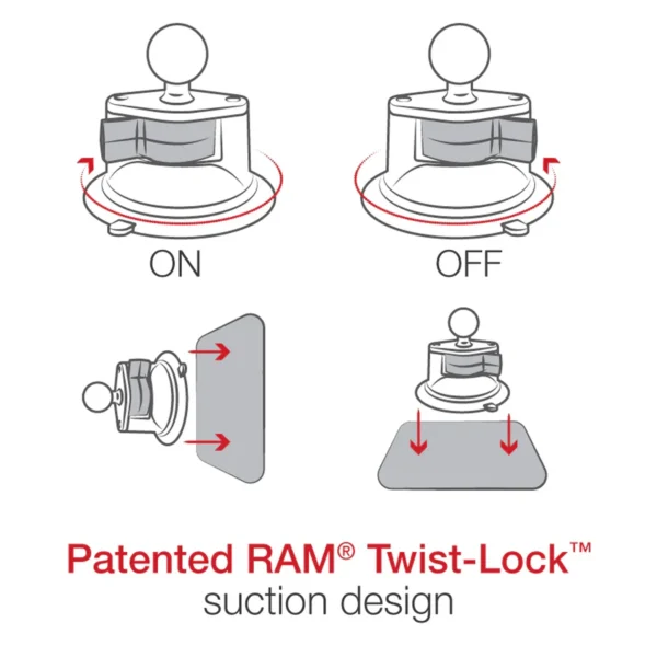 RAM Quick-Grip Pro Phone Holder m/sugekopp