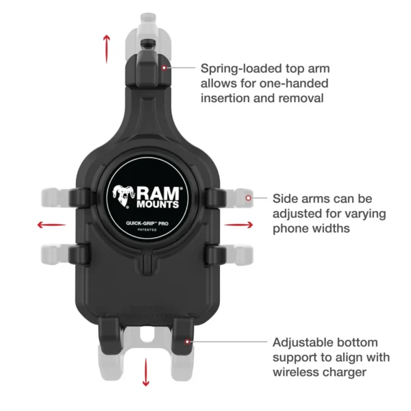 RAM® Quick-Grip™ Pro Phone Holder m/B kule