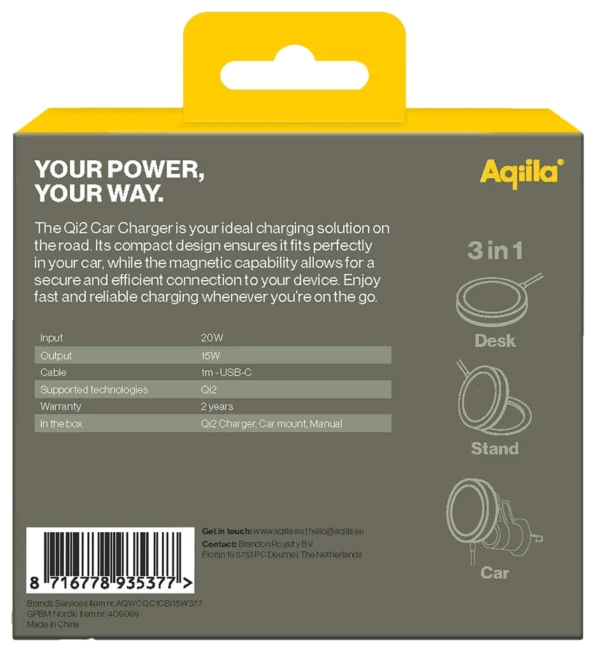 Aqiila Chargebird QC1 Qi2