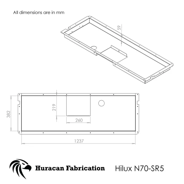 Baklem oppbevaring Toyota Hilux